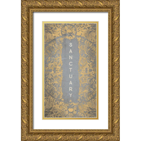 Sanctuary Gold Ornate Wood Framed Art Print with Double Matting by Meneely, Dan