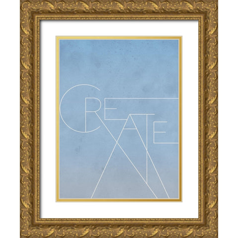 Create Gold Ornate Wood Framed Art Print with Double Matting by Meneely, Dan