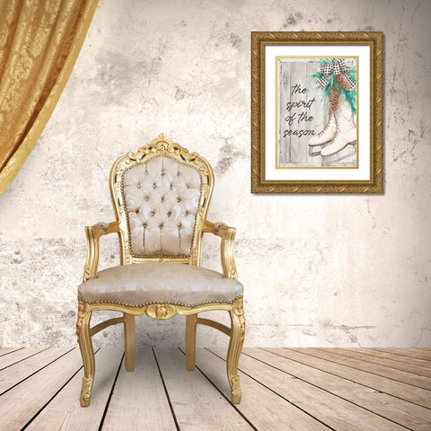 The Spirit Of The Season Gold Ornate Wood Framed Art Print with Double Matting by Pinto, Patricia