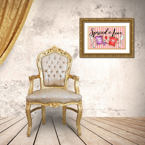 Spread The Love Gold Ornate Wood Framed Art Print with Double Matting by Medley, Elizabeth