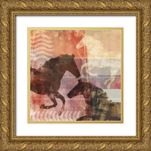 Equine Fantasy II Gold Ornate Wood Framed Art Print with Double Matting by Meneely, Dan