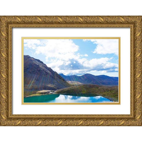 Mountain Lake Gold Ornate Wood Framed Art Print with Double Matting by Wilson, Kali