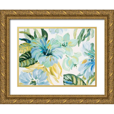 Captivating Tropical Blooms I Gold Ornate Wood Framed Art Print with Double Matting by Loreth, Lanie