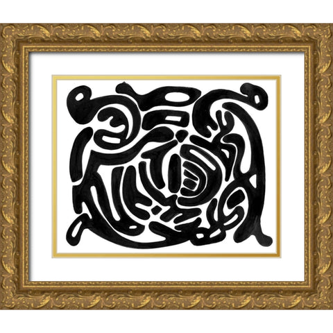 Intertwined II Gold Ornate Wood Framed Art Print with Double Matting by Pattinian, Merri