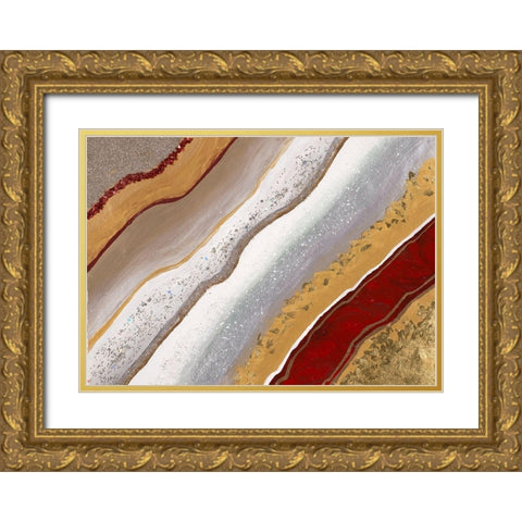 Red Earth II Gold Ornate Wood Framed Art Print with Double Matting by Hakimipour, Tiffany