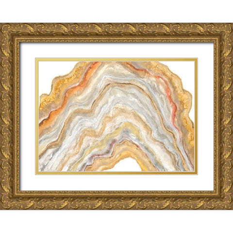 Agate Rainbow I Gold Ornate Wood Framed Art Print with Double Matting by Hakimipour, Tiffany