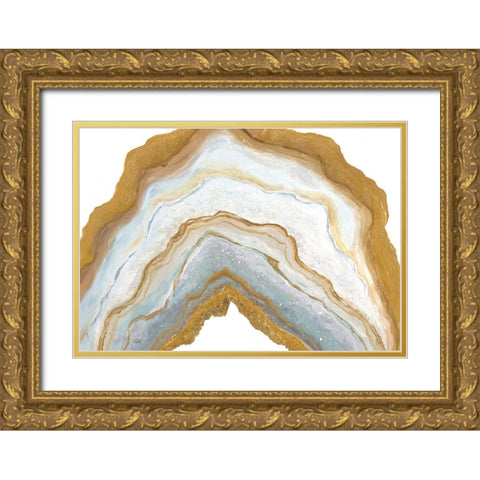Agate Rainbow II Gold Ornate Wood Framed Art Print with Double Matting by Hakimipour, Tiffany