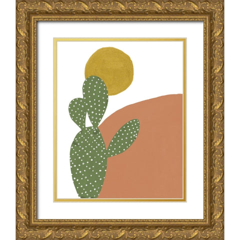 Terracotta Desert I Gold Ornate Wood Framed Art Print with Double Matting by Pinto, Patricia