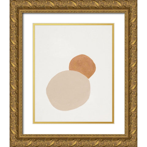 Sunset Abstract Gold Ornate Wood Framed Art Print with Double Matting by Pinto, Patricia