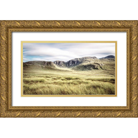 Irish Countryside Gold Ornate Wood Framed Art Print with Double Matting by Amos, Andy