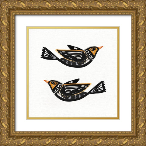 Migration Gold Ornate Wood Framed Art Print with Double Matting by Del Sol, Ani