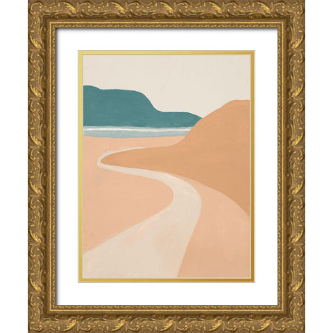 Mid Century Landscape II Gold Ornate Wood Framed Art Print with Double Matting by Pinto, Patricia