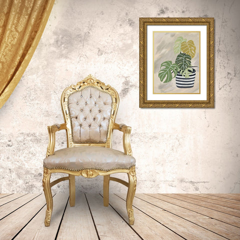 Potted Back To Nature I Gold Ornate Wood Framed Art Print with Double Matting by Pinto, Patricia