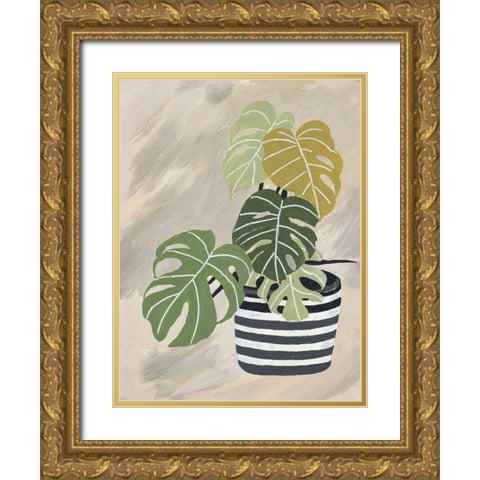 Potted Back To Nature I Gold Ornate Wood Framed Art Print with Double Matting by Pinto, Patricia