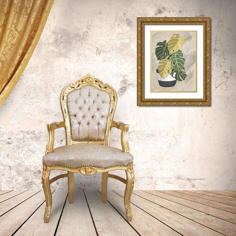 Potted Back To Nature II Gold Ornate Wood Framed Art Print with Double Matting by Pinto, Patricia