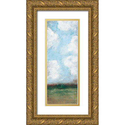 Spring Panel II Gold Ornate Wood Framed Art Print with Double Matting by Pattinian, Merri