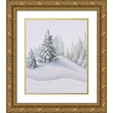 Aspen Forest I Gold Ornate Wood Framed Art Print with Double Matting by Diannart