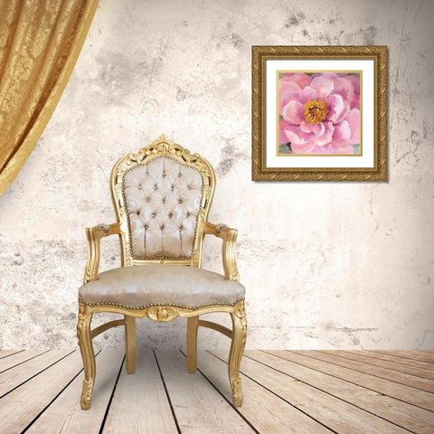 Blushing Bloom Gold Ornate Wood Framed Art Print with Double Matting by Loreth, Lanie