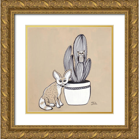 New Mexico Garden II Gold Ornate Wood Framed Art Print with Double Matting by Pinto, Patricia