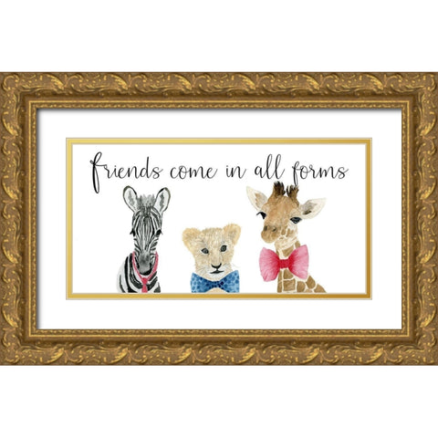 Friends Gold Ornate Wood Framed Art Print with Double Matting by Price, Lucille
