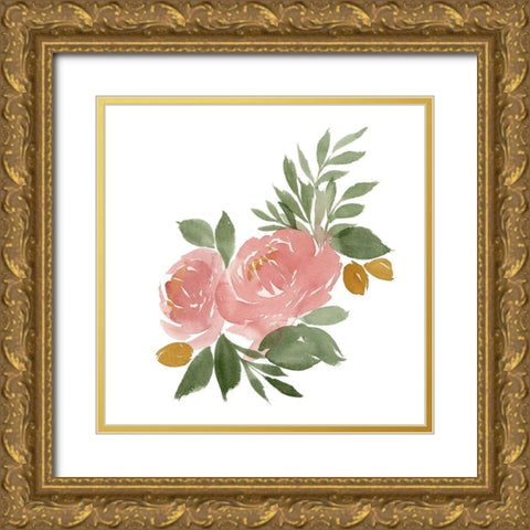 Emma Rose II Gold Ornate Wood Framed Art Print with Double Matting by Price, Lucille
