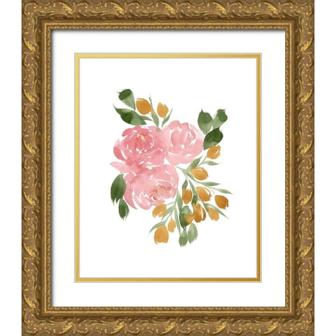 Amelias Garden II Gold Ornate Wood Framed Art Print with Double Matting by Price, Lucille