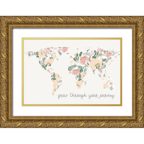 Grow Through Journey Gold Ornate Wood Framed Art Print with Double Matting by Price, Lucille