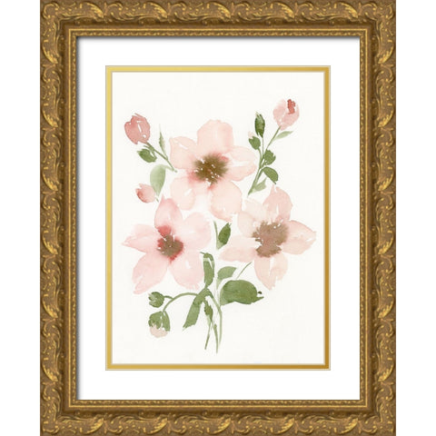 April Begins Gold Ornate Wood Framed Art Print with Double Matting by Price, Lucille