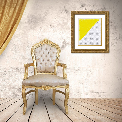 Minimalist Mod Triangle Gold Ornate Wood Framed Art Print with Double Matting by Bucheli, Jen