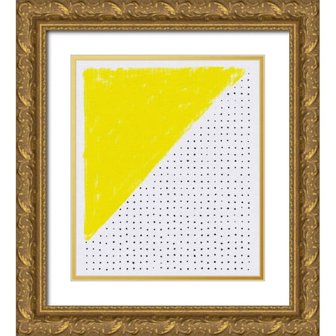 Minimalist Mod Triangle Gold Ornate Wood Framed Art Print with Double Matting by Bucheli, Jen