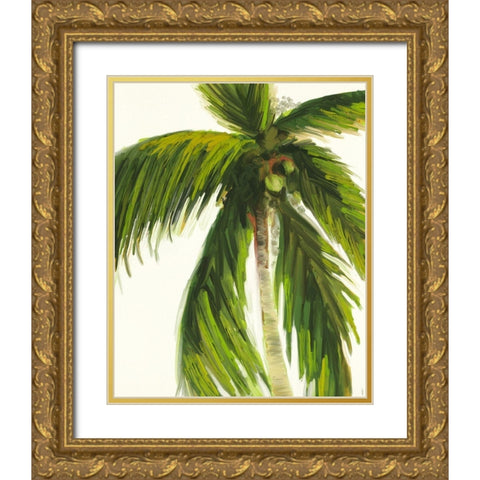 Resting Palm I Gold Ornate Wood Framed Art Print with Double Matting by Meneely, Dan