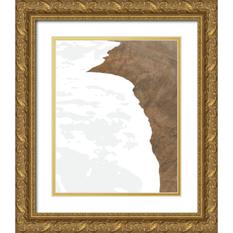 Golden Coastline II Gold Ornate Wood Framed Art Print with Double Matting by Meneely, Dan