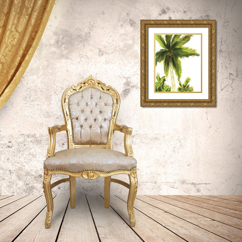 Resting Palm II Gold Ornate Wood Framed Art Print with Double Matting by Meneely, Dan