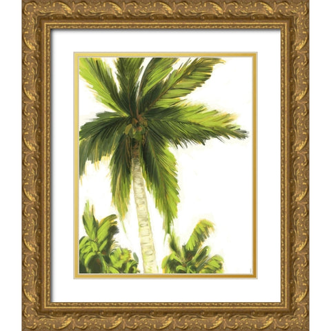 Resting Palm II Gold Ornate Wood Framed Art Print with Double Matting by Meneely, Dan
