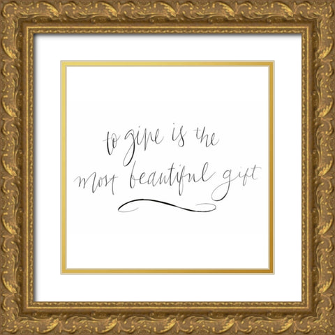 Most Beautiful Gift Gold Ornate Wood Framed Art Print with Double Matting by SD Graphics Studio