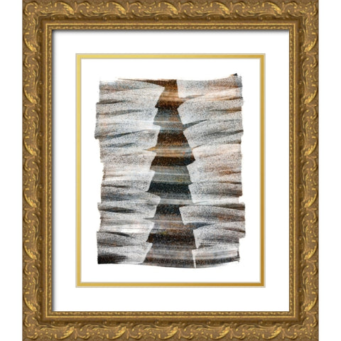 Narrow Stairs Gold Ornate Wood Framed Art Print with Double Matting by Meneely, Dan