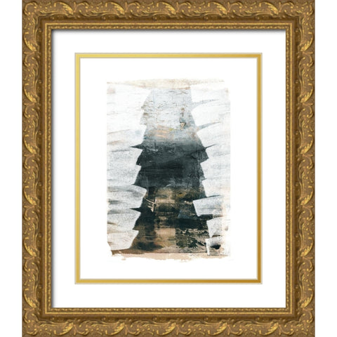 Steep Stairs Gold Ornate Wood Framed Art Print with Double Matting by Meneely, Dan