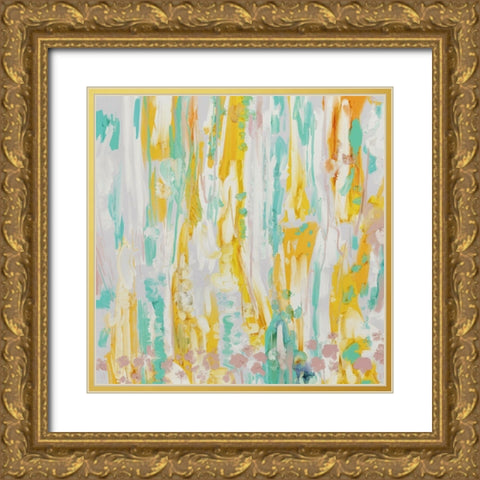 Yellow Sunday Gold Ornate Wood Framed Art Print with Double Matting by Meneely, Dan