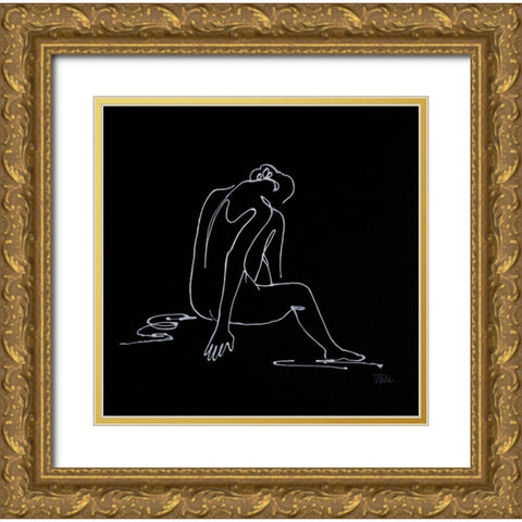 Spa Day Figurative I Gold Ornate Wood Framed Art Print with Double Matting by Pinto, Patricia