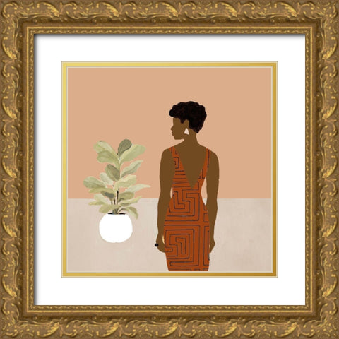 Urban Lady II Gold Ornate Wood Framed Art Print with Double Matting by Loreth, Lanie