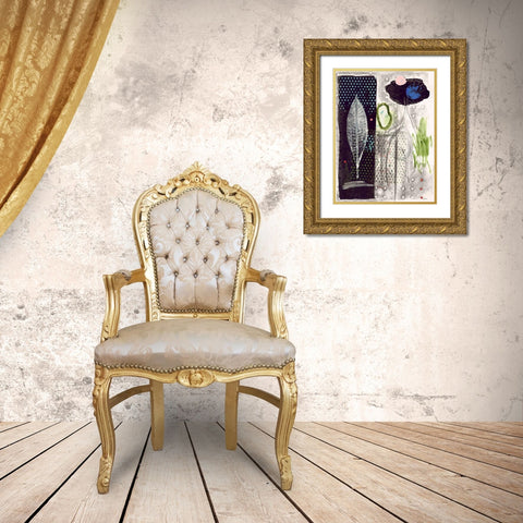 Among The Dots Gold Ornate Wood Framed Art Print with Double Matting by Athas, Vas