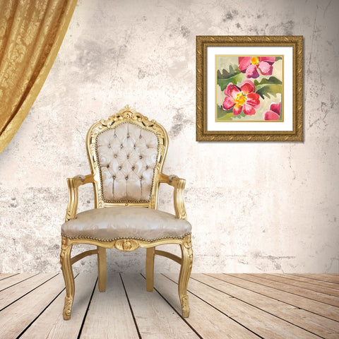 Warm Blooms Gold Ornate Wood Framed Art Print with Double Matting by Athas, Vas