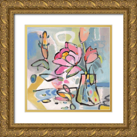 Picked From The Garden II Gold Ornate Wood Framed Art Print with Double Matting by Athas, Vas