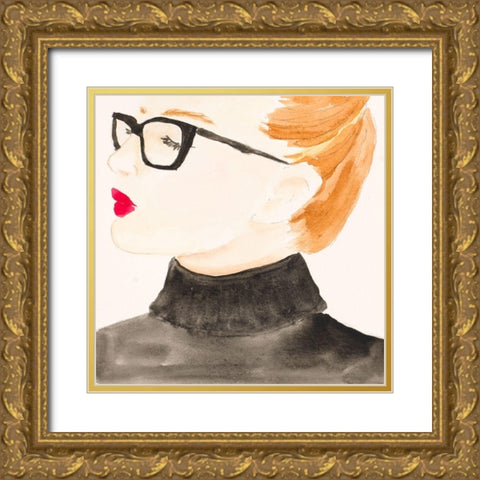 Dream Brave Girl Gold Ornate Wood Framed Art Print with Double Matting by Loreth, Lanie