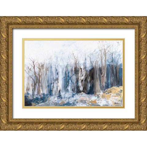 The Forest I Gold Ornate Wood Framed Art Print with Double Matting by Maria, Robin