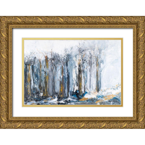 The Forest II Gold Ornate Wood Framed Art Print with Double Matting by Maria, Robin