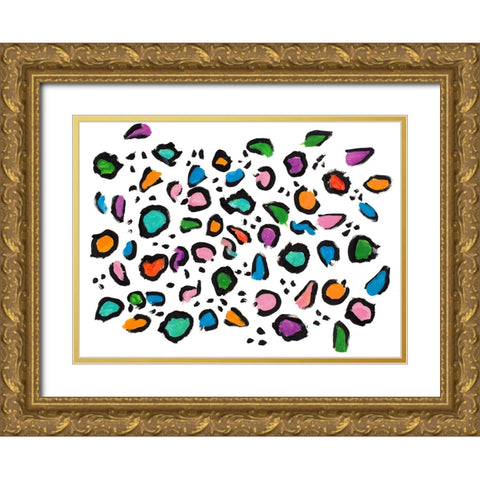 Scattered Content Gold Ornate Wood Framed Art Print with Double Matting by Ritter, Gina