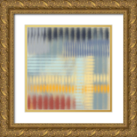 Soft Abstract Gold Ornate Wood Framed Art Print with Double Matting by Maria, Robin