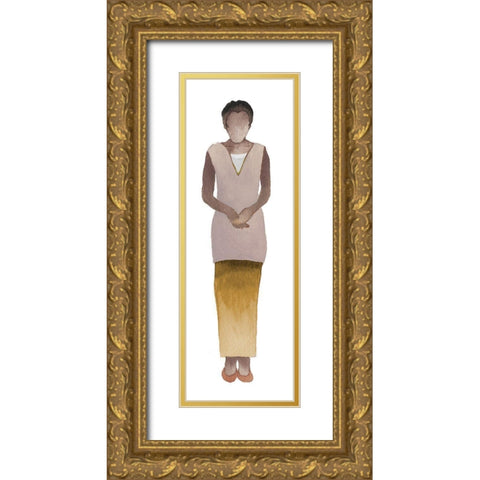 Woman Of The World III Gold Ornate Wood Framed Art Print with Double Matting by Medley, Elizabeth