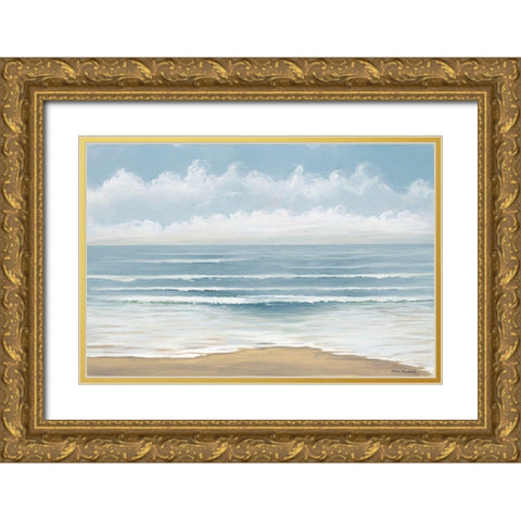 Smooth Waves Gold Ornate Wood Framed Art Print with Double Matting by Nawrocke, Bruce